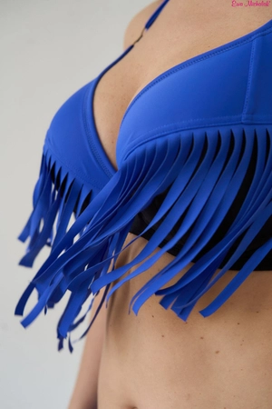 Bra soft blue with black PLM Bra for Swimsuit Charleston