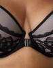 Padded front-fasten black and light pink bra ZPP Piankoń