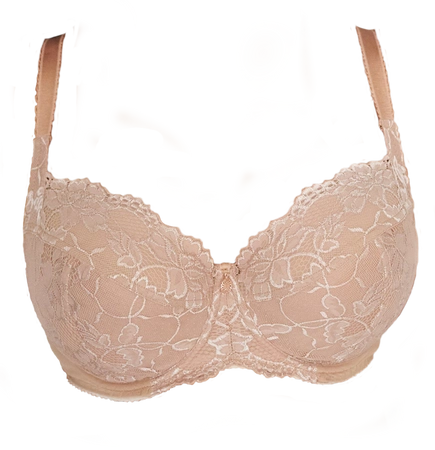 Bra soft dark beige BM Rozeta Nugatowa