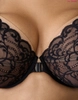 Soft front-fasten black bra FB-ZP Czarny Koń