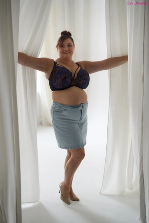 Bra semi-soft navy blue with beige FB-PL Mystery