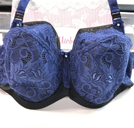 Bra soft navy blue with black FB Night