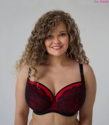 Bra soft black with red BML Red Bella