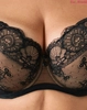 Bra padded black with beige S Bella