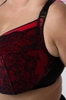 Bra semi-soft black with red FB-PL Red Bella