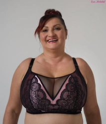 Top without underwire black with pink Top FB Rosa Bella
