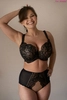 Bra padded black with cappuccino CHP Cappuccinka