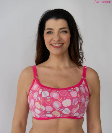 Top without underwires pink Cotton Sleeping Top Owocycki