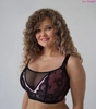 Top without underwire black with pink Top Rosa Bella