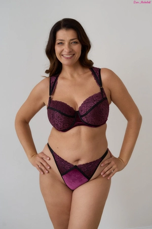 Bra soft plum BM Kołnierzyk