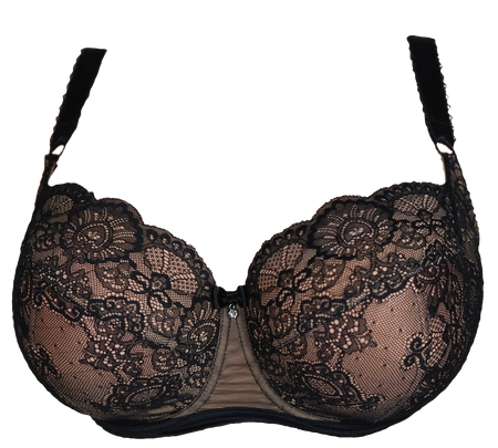 Bra soft black with beige BML Bella