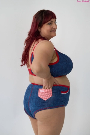 Top without underwire blue with red Top FB Country