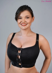 Top without underwires black fastened at the front Top Kliklak Wygodniczek