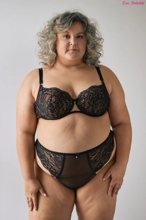 Soft bra black with beige for correction of asymmetry HBM Cappuccinka